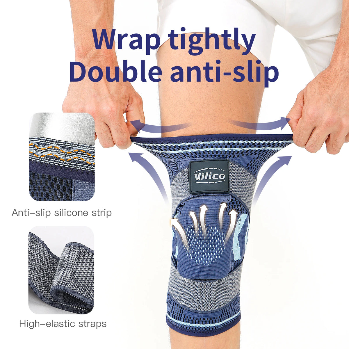 1PCS Knee Brace Support Straps Knee Compression Sleeves for Men & Women Meniscus Tear Arthritis Sports Joint Pain Relief