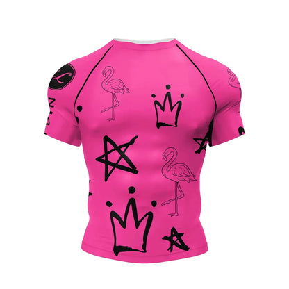 New 3D Print Sports Training T-Shirt Men Quick Dry Breathable Oversized Boxing Jiu Jitsu Uniform Tops