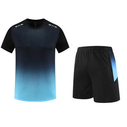 Adult Running Sportswear Ice Silk Quick Drying T-shirt Short Sleeve Uniform Fitness Clothes Tracksuit Gym Sports Outfit Clothing