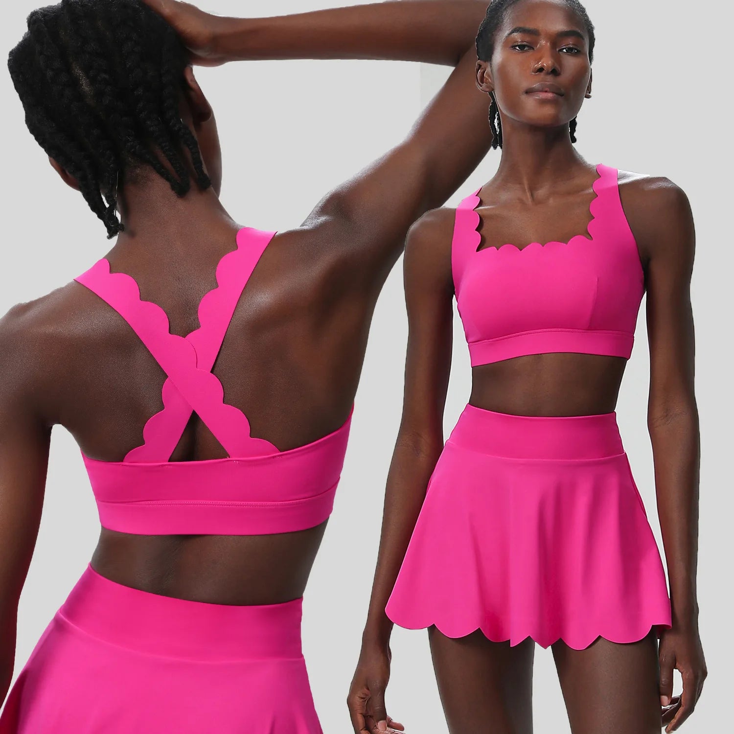 Women Summer Tennis Clothes and racket