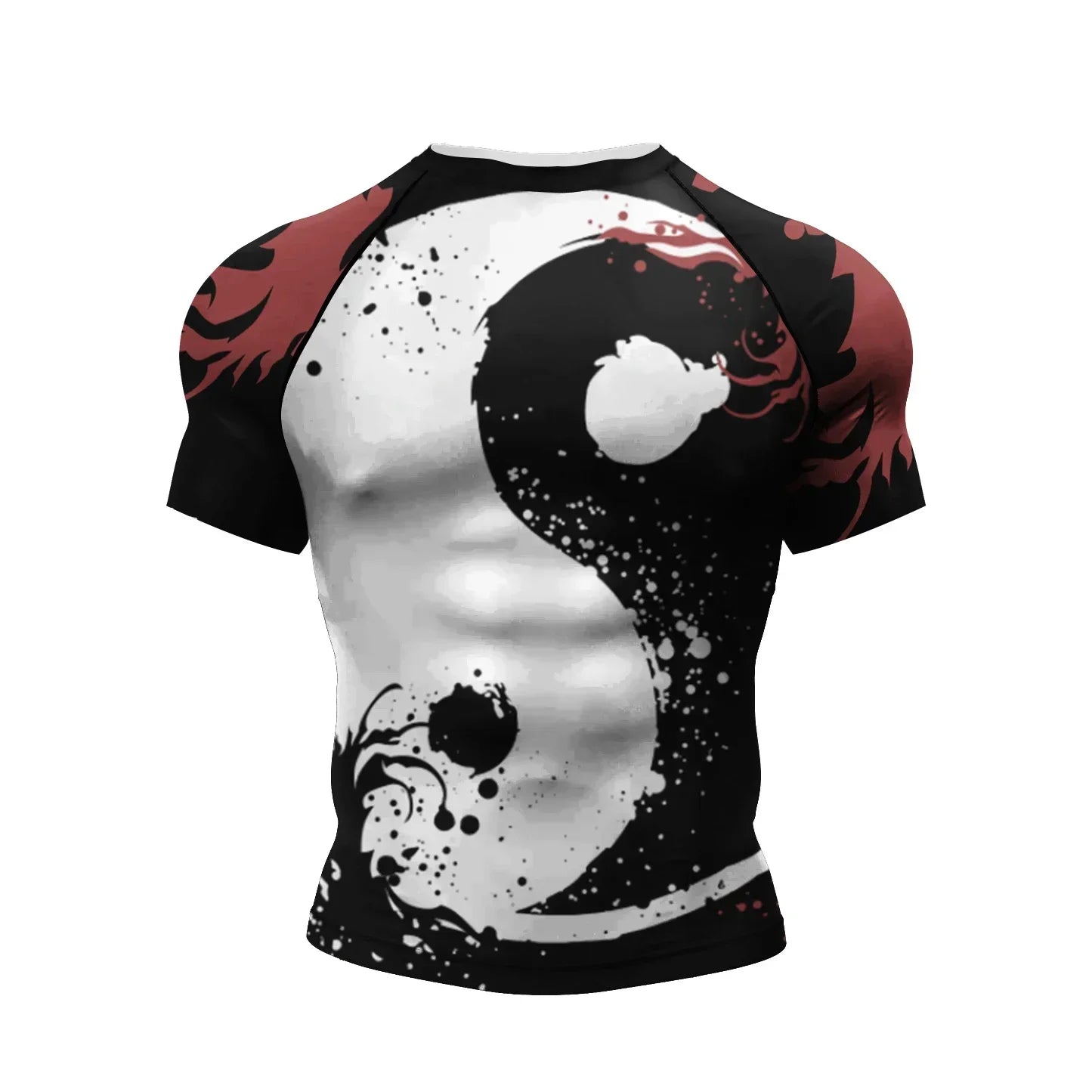 New 3D Print Sports Training T-Shirt Men Quick Dry Breathable Oversized Boxing Jiu Jitsu Uniform Tops