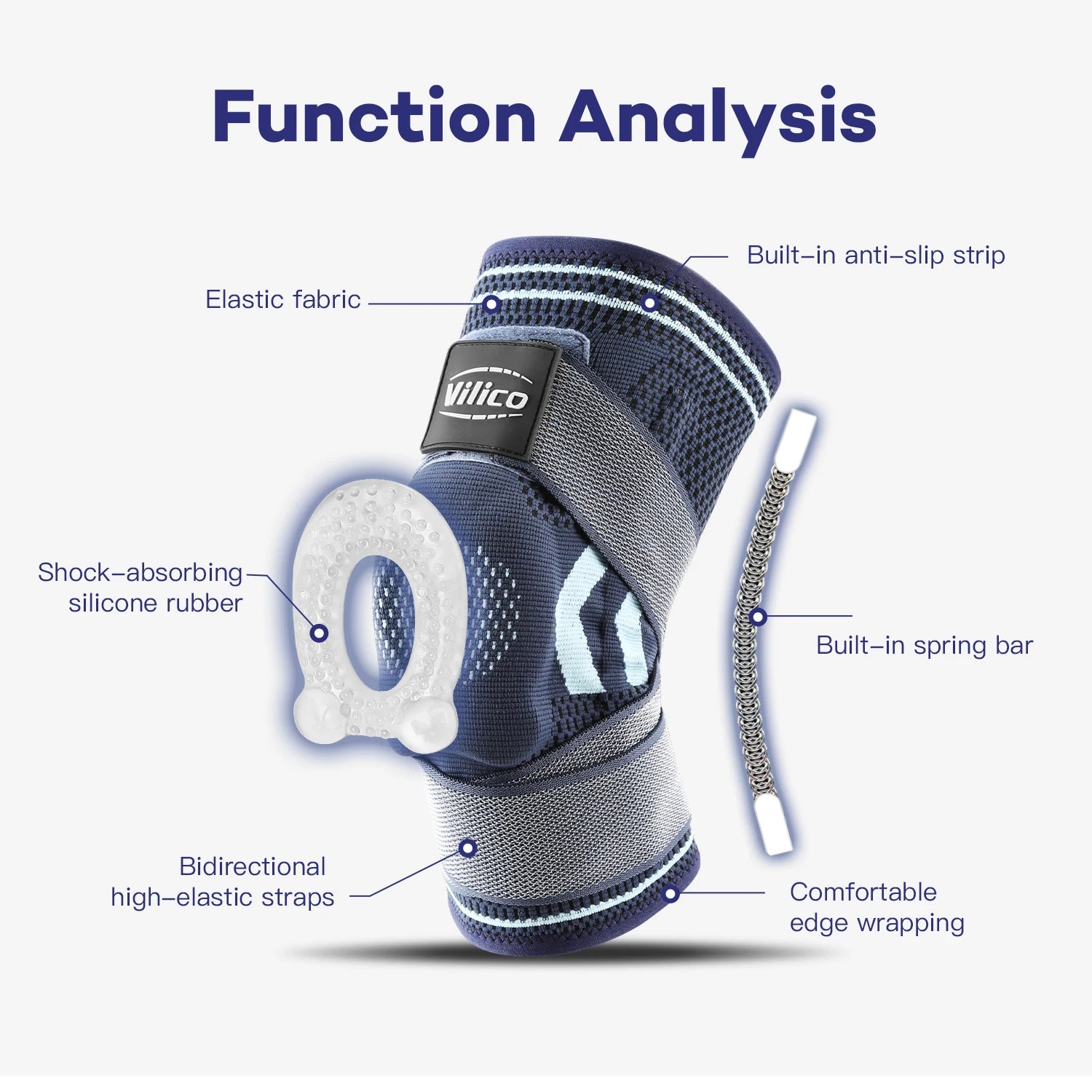 1PCS Knee Brace Support Straps Knee Compression Sleeves for Men & Women Meniscus Tear Arthritis Sports Joint Pain Relief