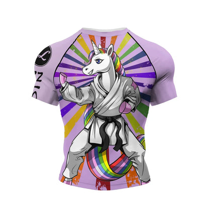 New 3D Print Sports Training T-Shirt Men Quick Dry Breathable Oversized Boxing Jiu Jitsu Uniform Tops